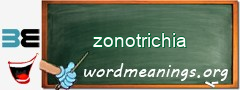 WordMeaning blackboard for zonotrichia